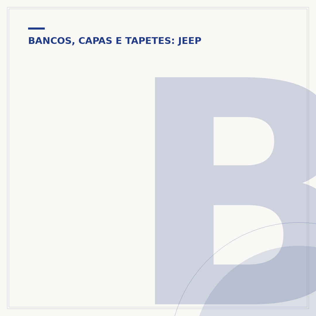 Banco de couro original para Jeep Renegade