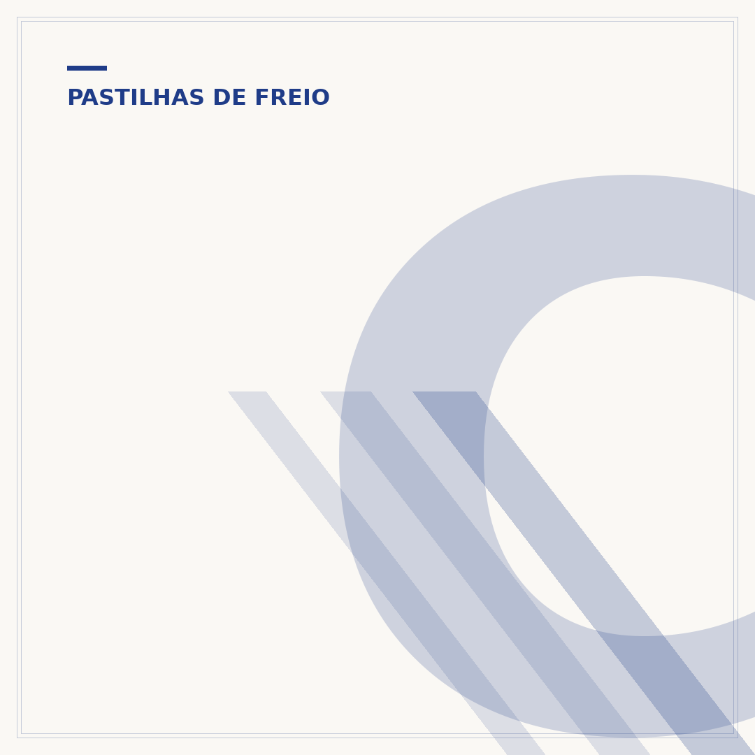 Capa da pastilha de freio