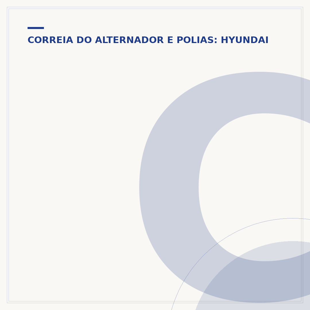 Correia do alternador original para HB20 1.0