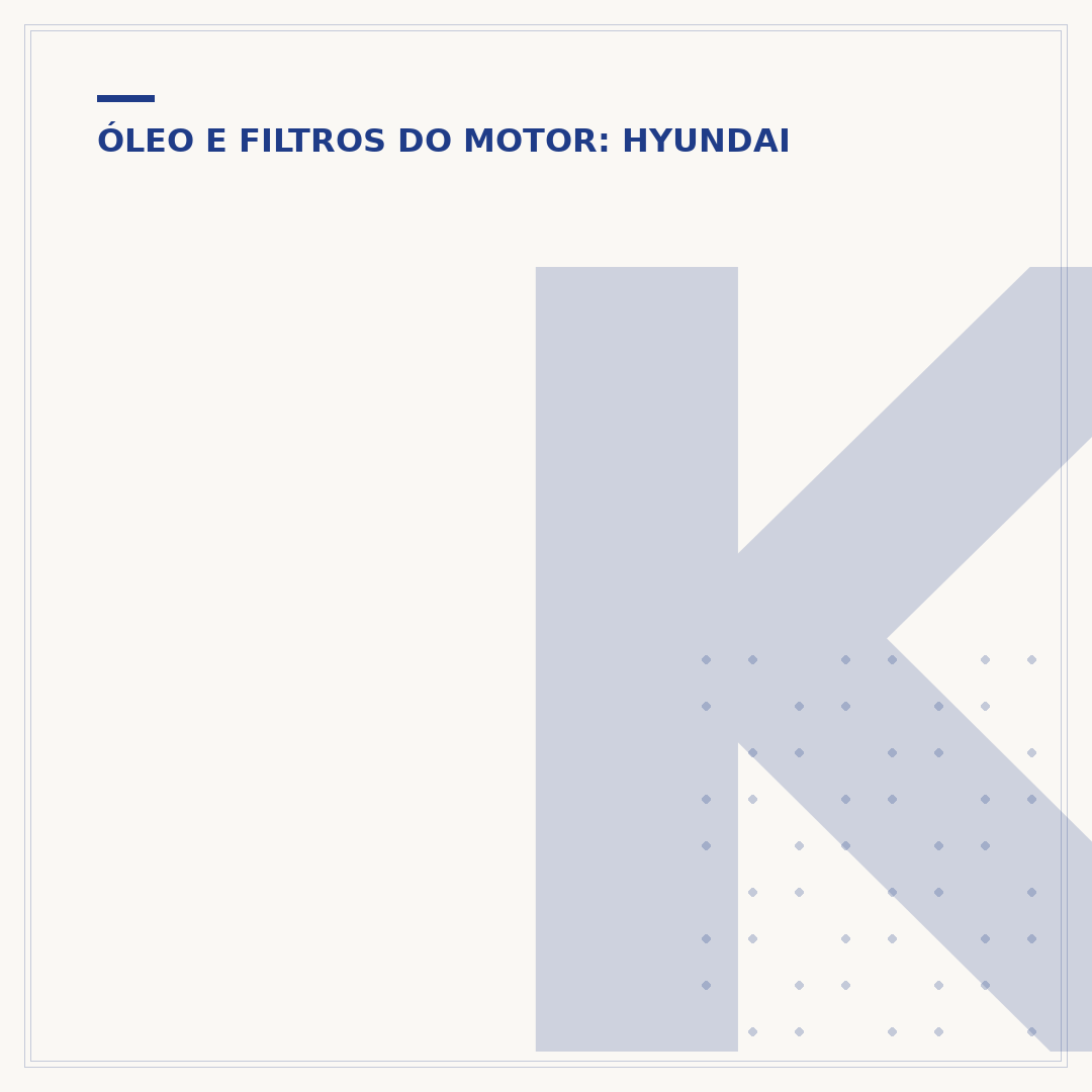 Kit troca de óleo para HB20 1.0