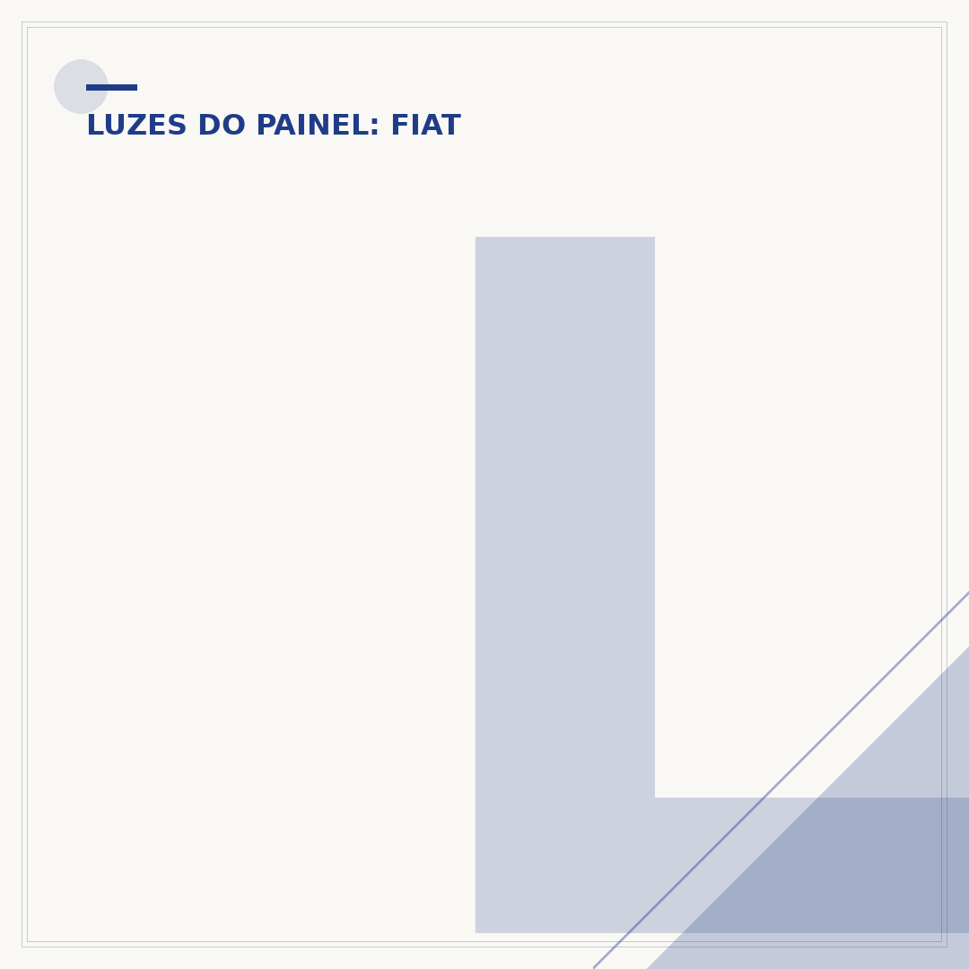 Luzes do painel do Grand Siena: significados
