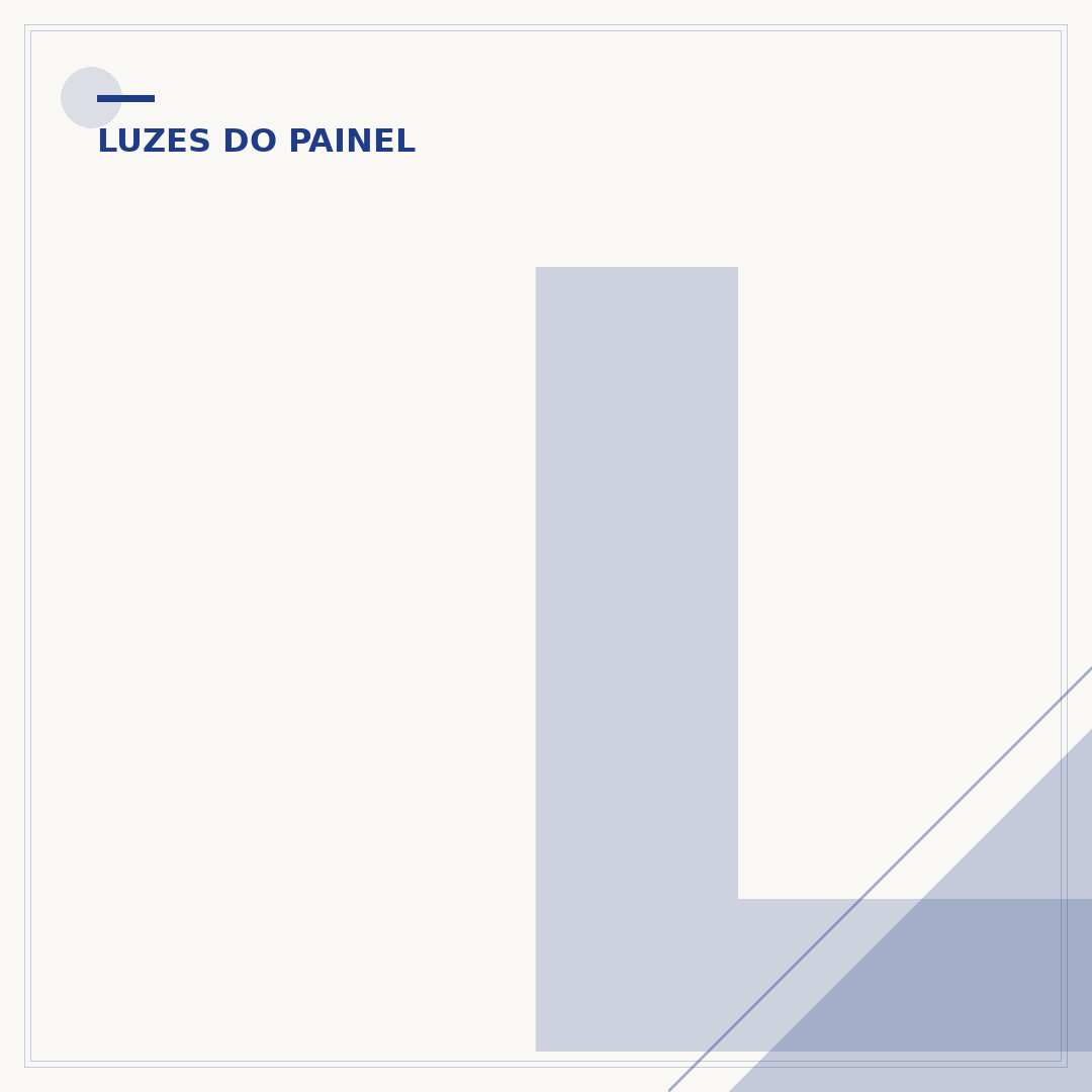 Luzes do painel Peugeot 206: decifrando os símbolos