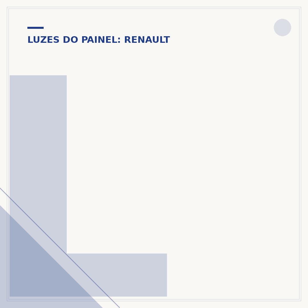Luzes painel Renault Master: significados e soluções