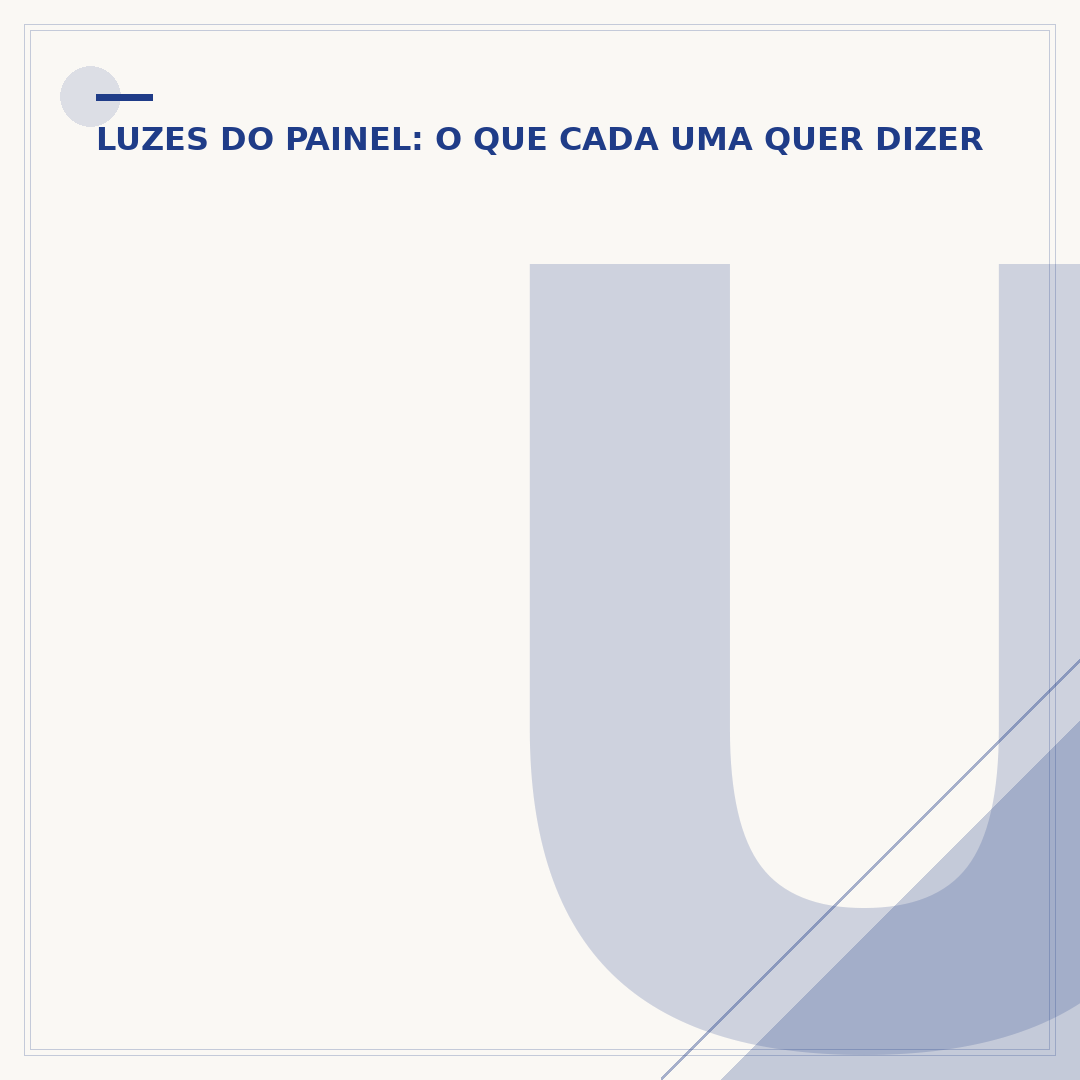 Uno 96: o que significam as luzes do painel?