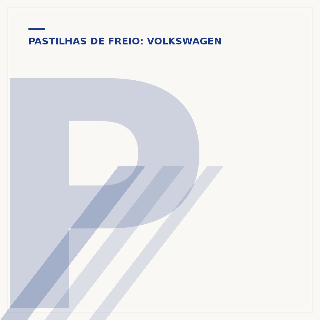 Pastilha de freio do Polo track 2024
