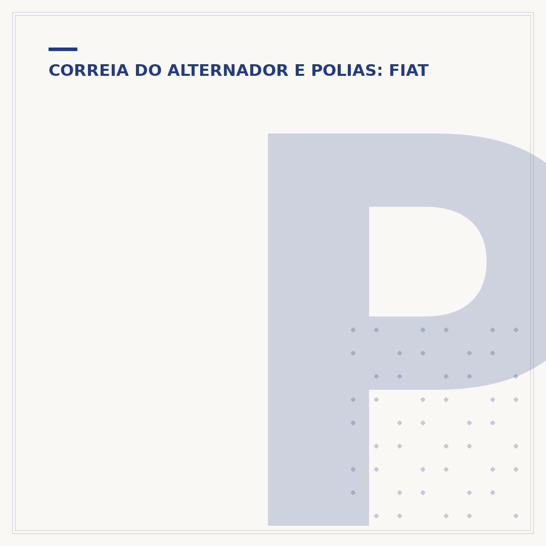 Polia do alternador da Toro diesel