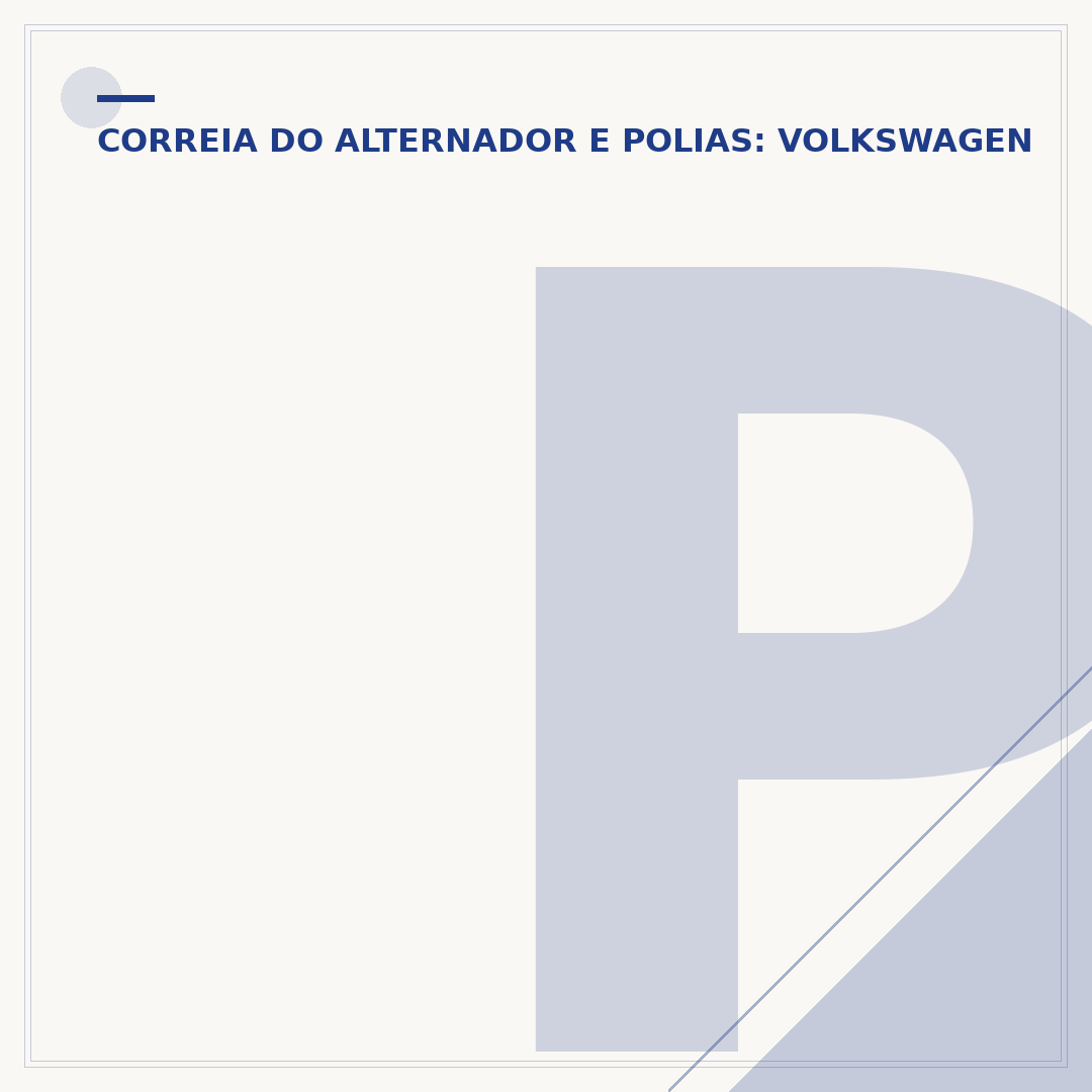 Posição da correia do alternador da Amarok