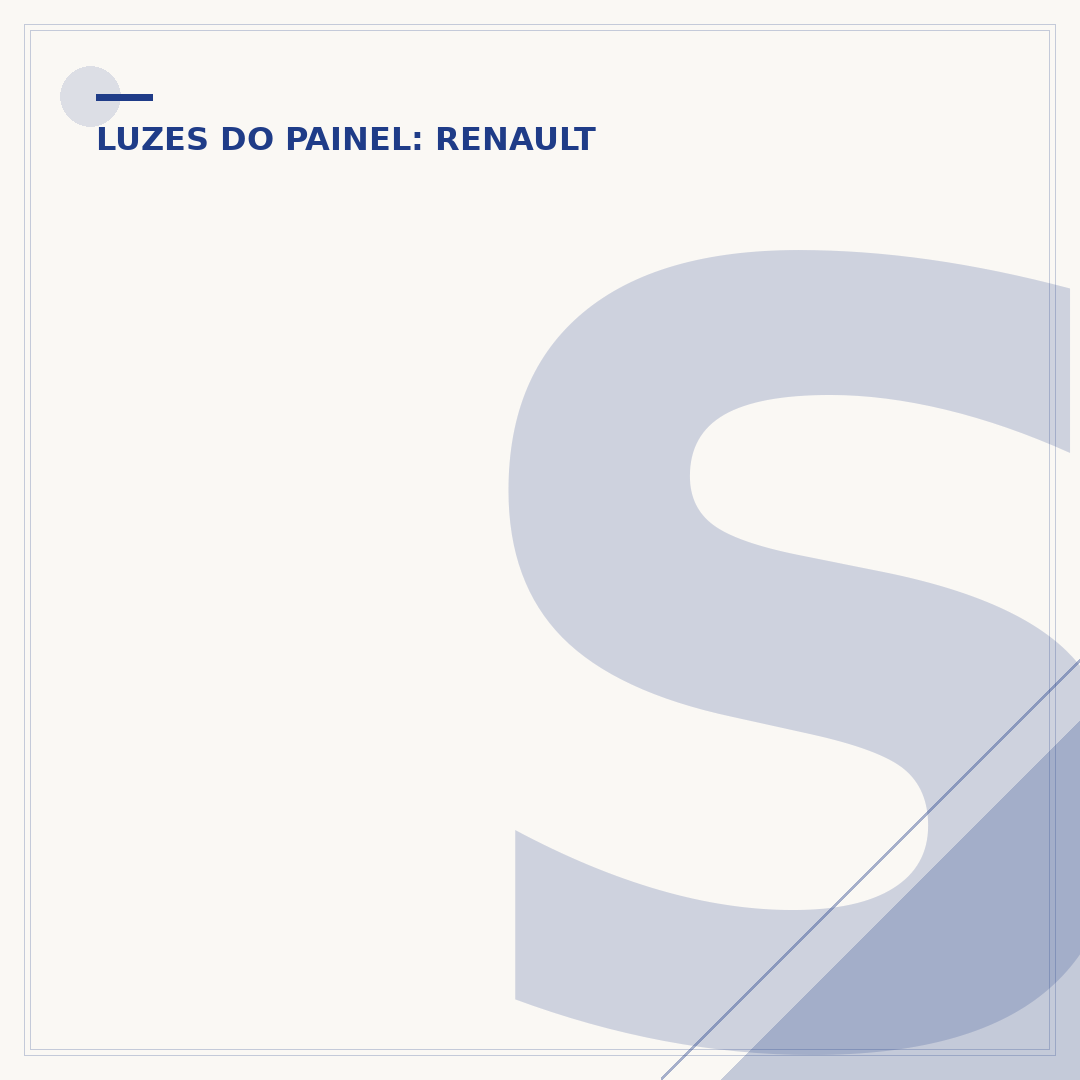 Símbolos do painel do Kwid