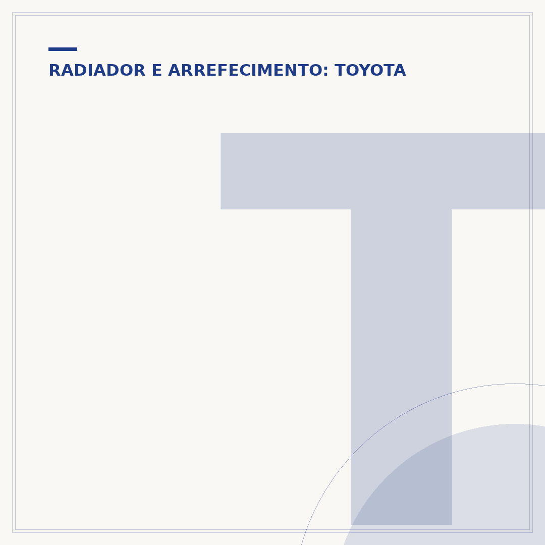 Tampa do radiador original do Corolla