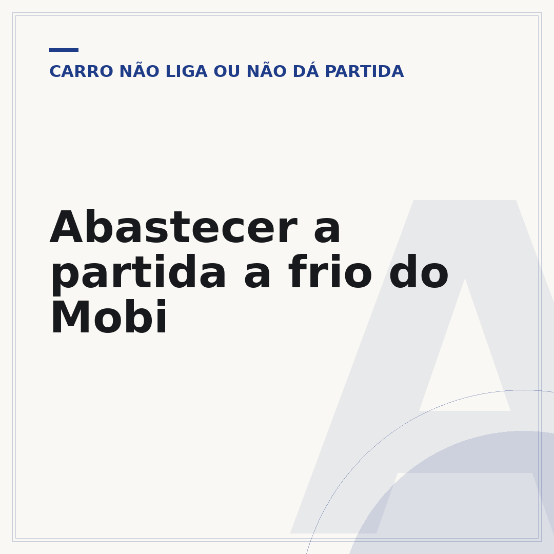 Abastecer a partida a frio do Mobi