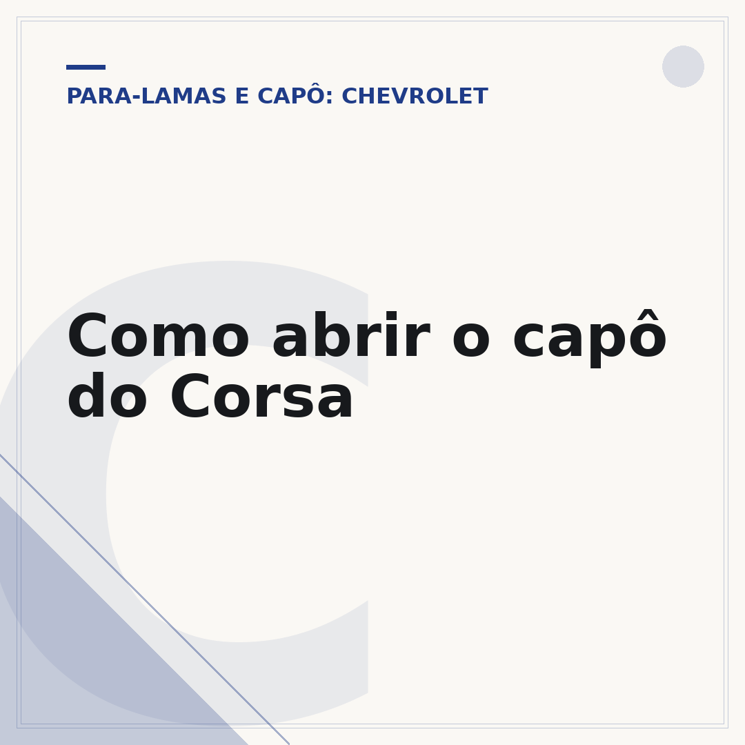 Como abrir o capô do Corsa