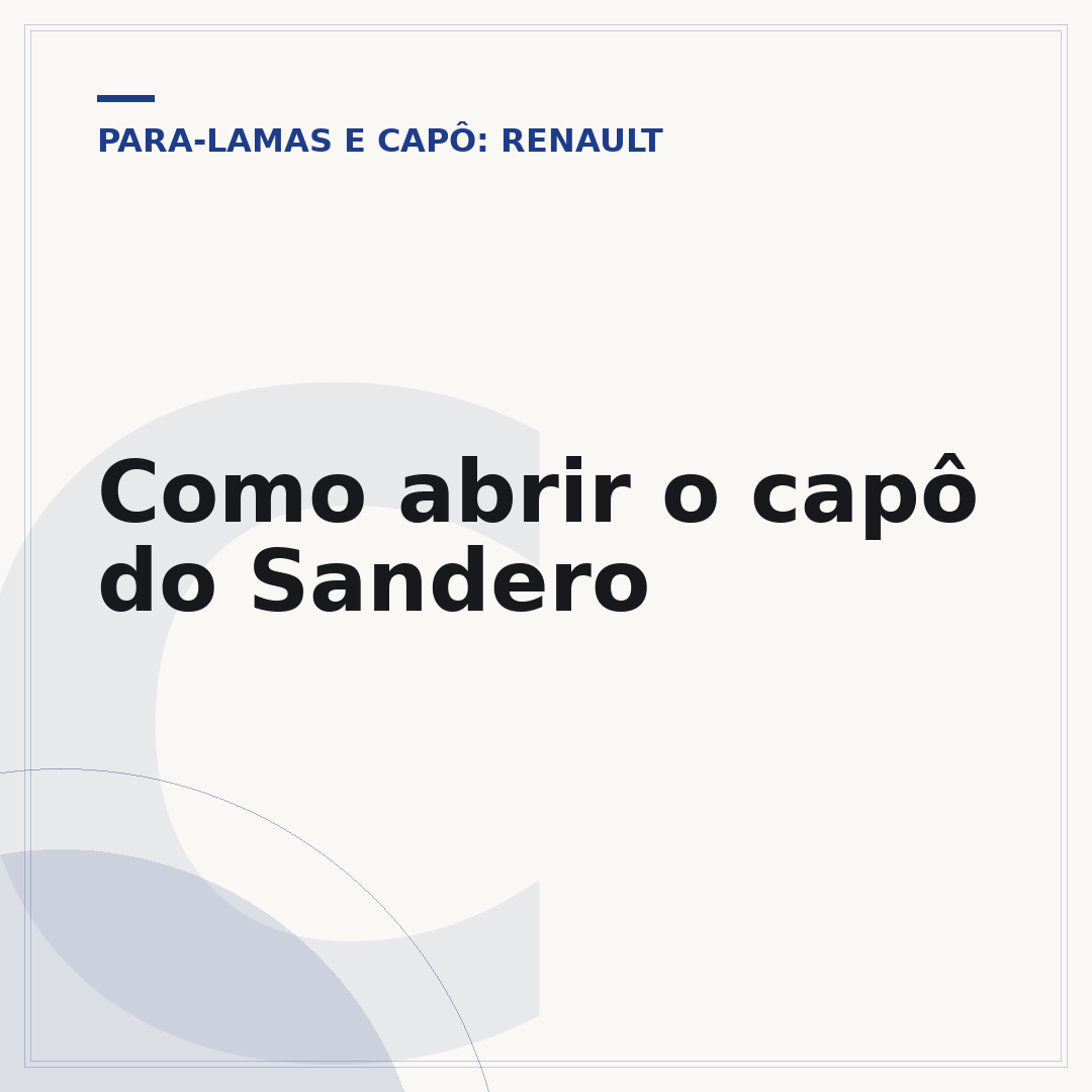 Como abrir o capô do Sandero