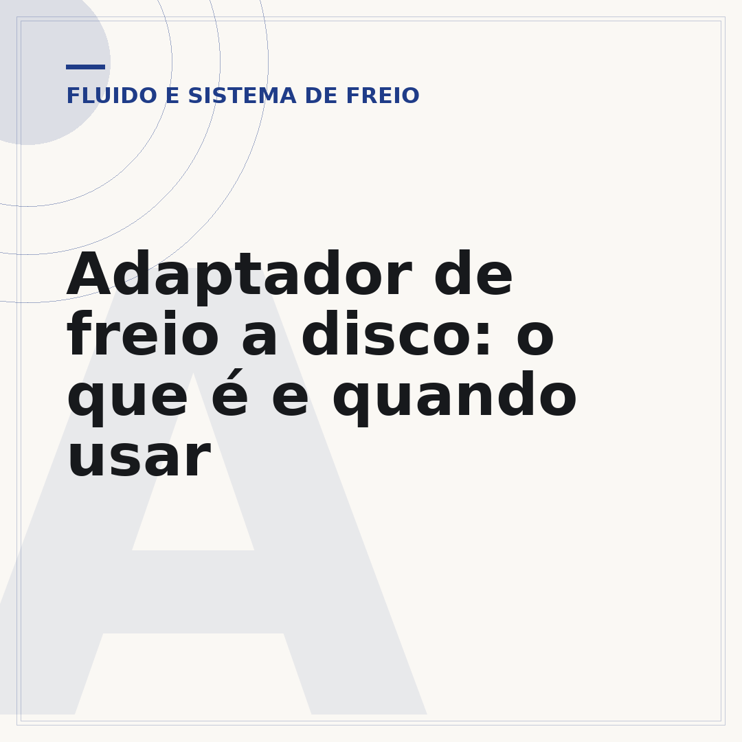 Adaptador de freio a disco: o que é e quando usar