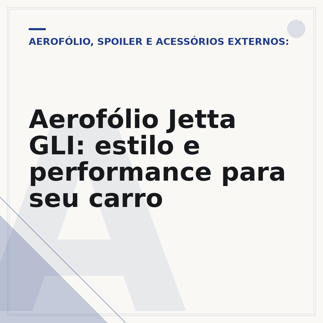 Aerofólio Jetta GLI: estilo e performance para seu carro