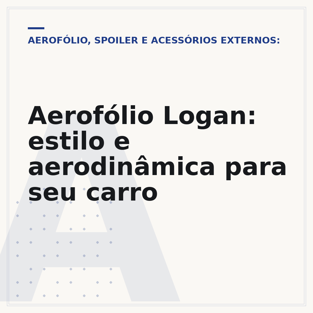 Aerofólio Logan: estilo e aerodinâmica para seu carro
