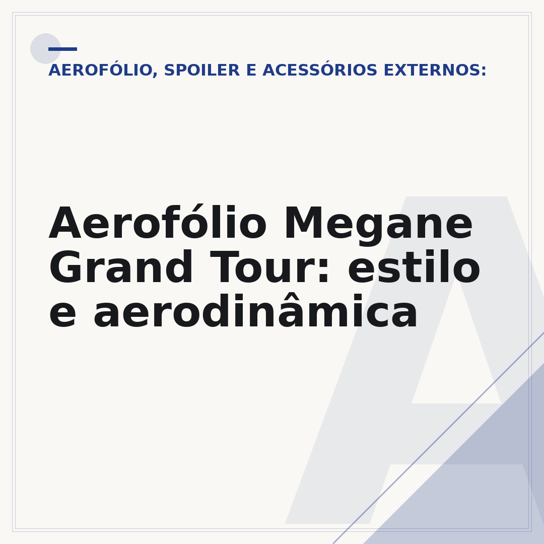 Aerofólio Megane Grand Tour: estilo e aerodinâmica