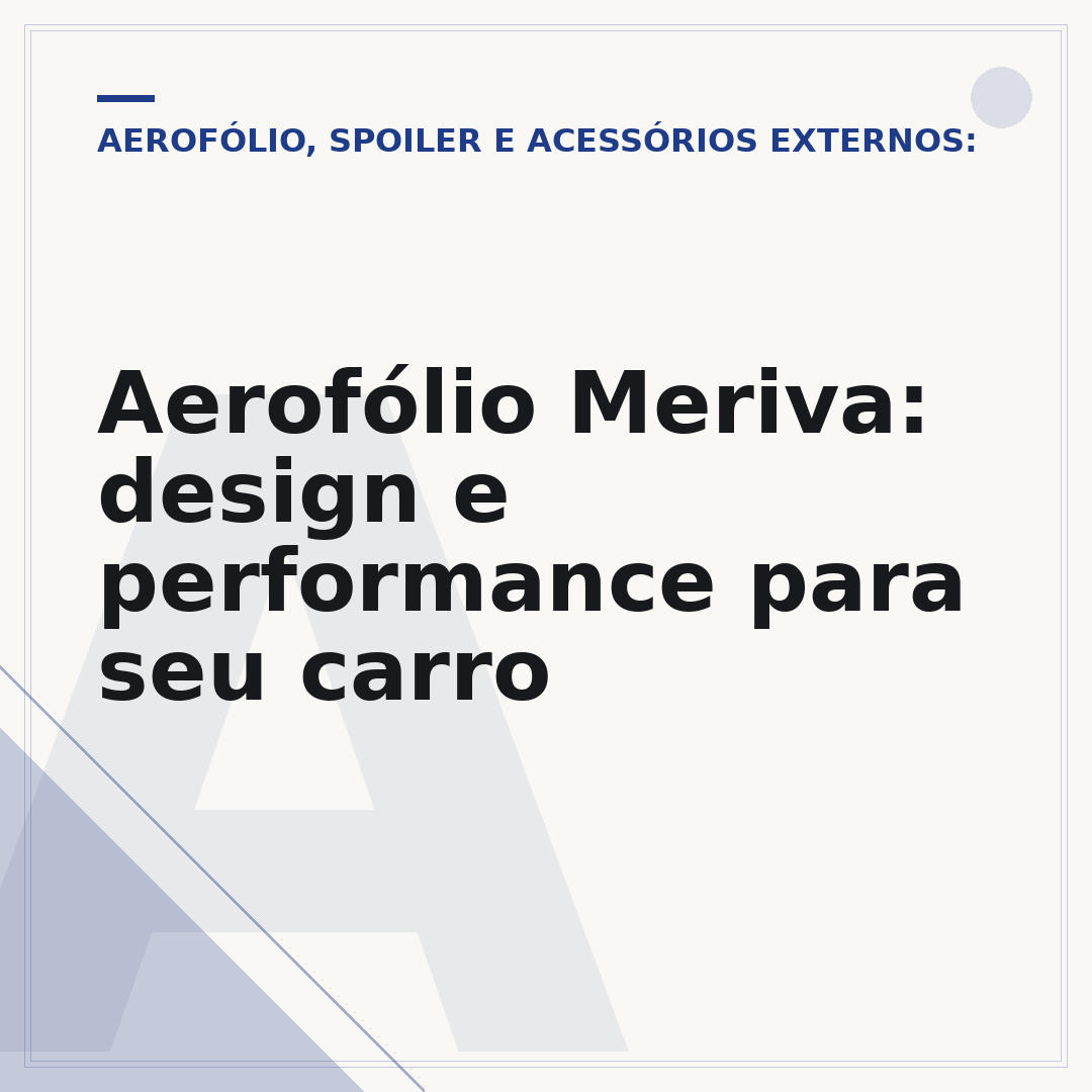 Aerofólio Meriva: design e performance para seu carro
