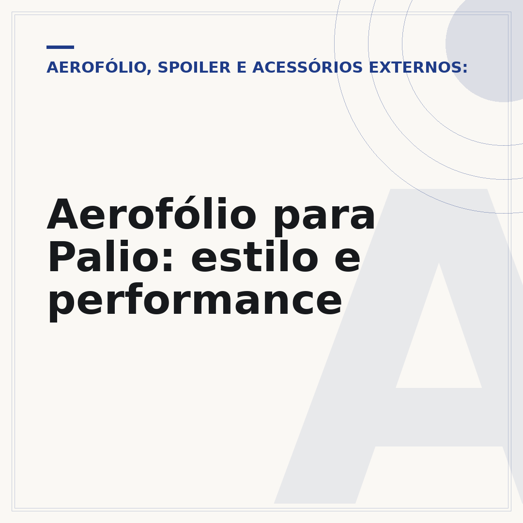 Aerofólio para Palio: estilo e performance
