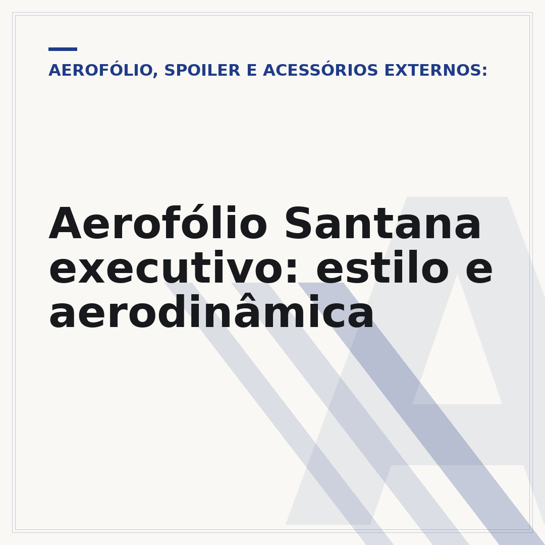 Aerofólio Santana executivo: estilo e aerodinâmica