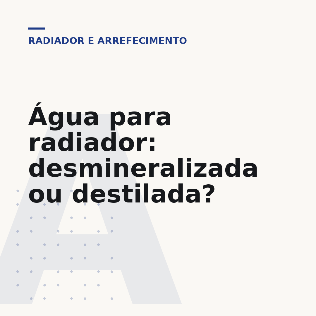 Água para radiador: desmineralizada ou destilada?