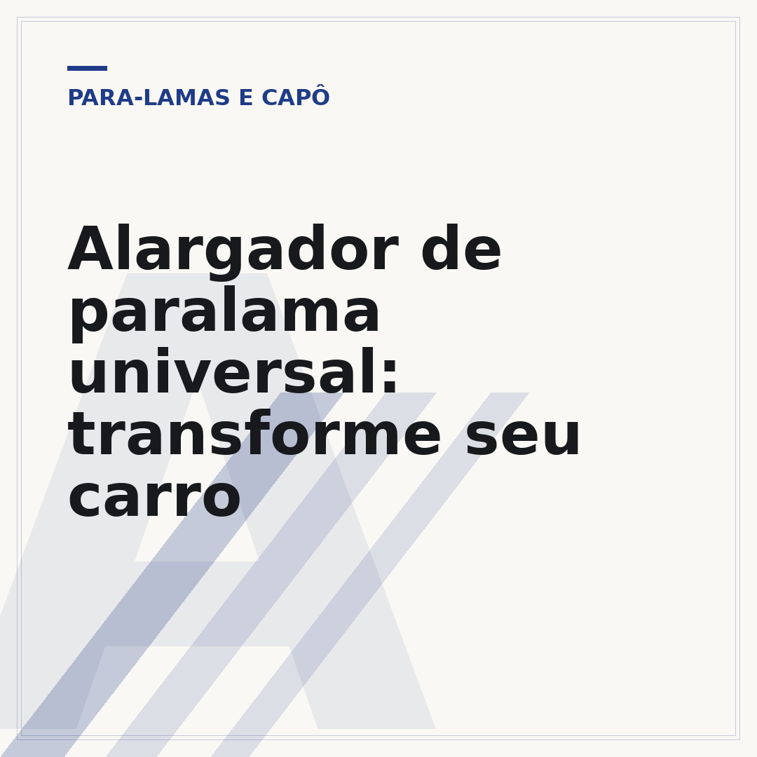 Alargador de paralama universal: transforme seu carro