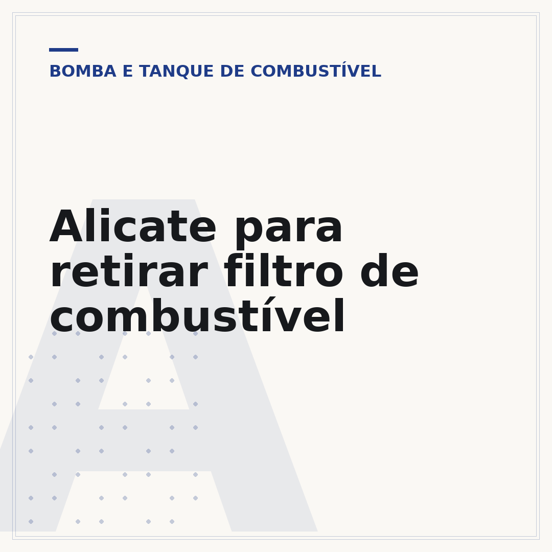 Alicate para retirar filtro de combustível
