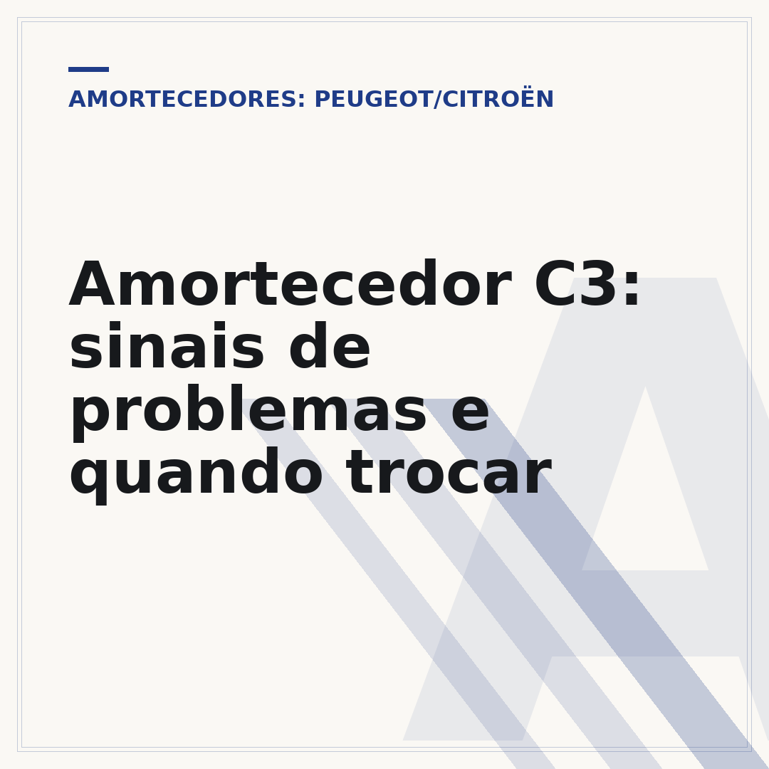 Amortecedor C3: sinais de problemas e quando trocar