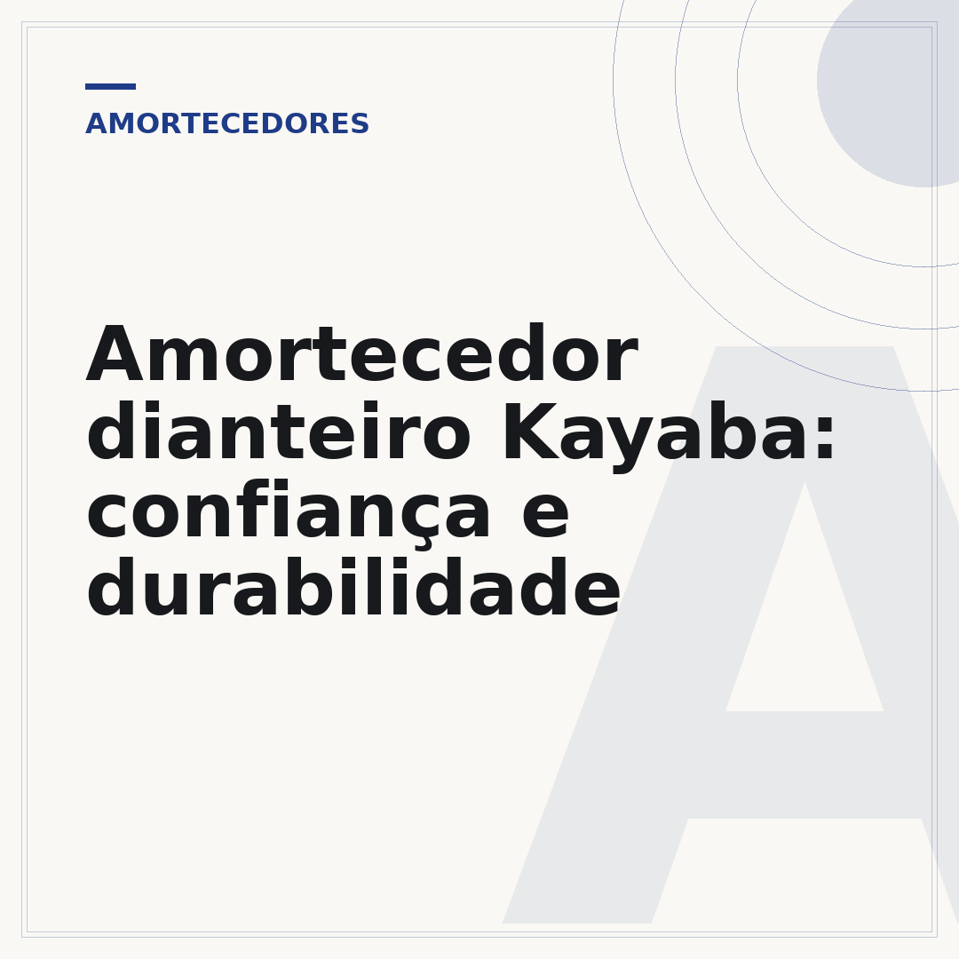 Amortecedor dianteiro Kayaba: confiança e durabilidade