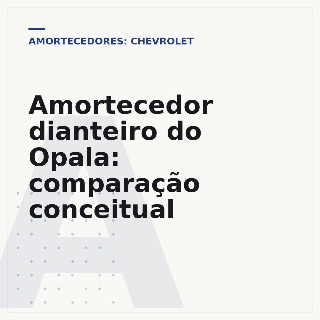 Amortecedor dianteiro do Opala: comparação conceitual