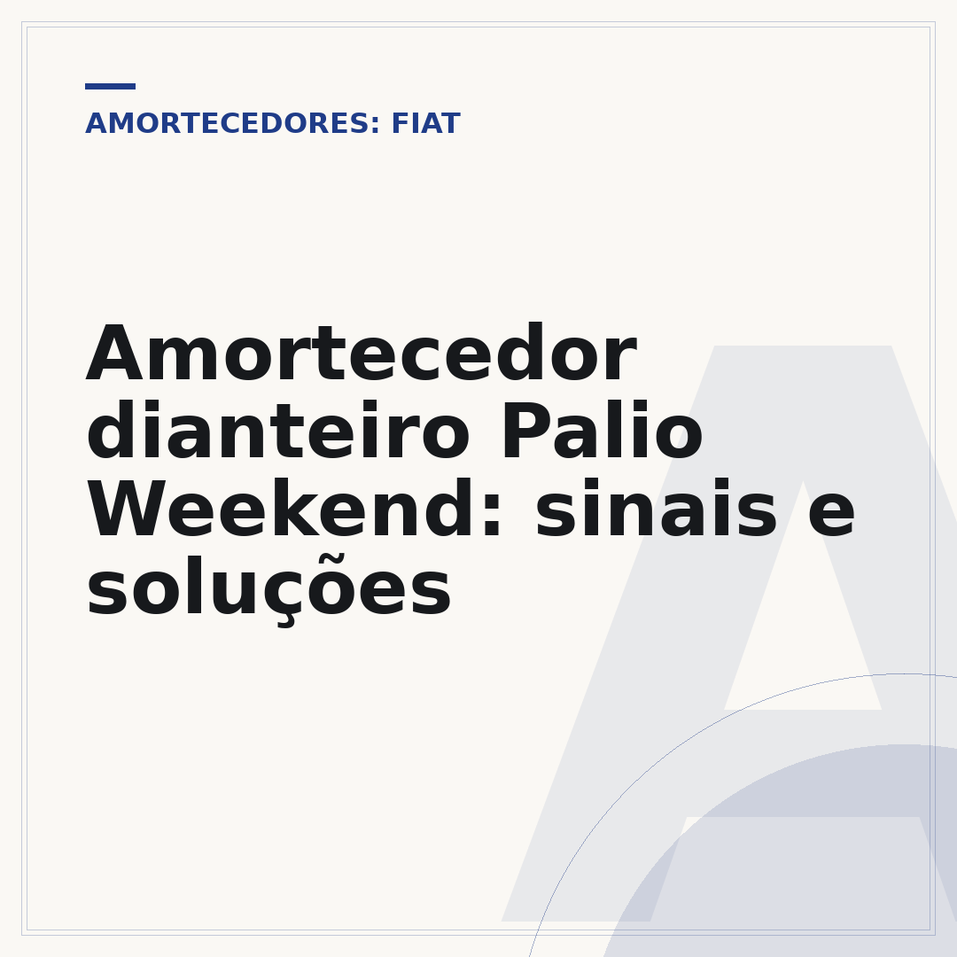 Amortecedor dianteiro Palio Weekend: sinais e soluções