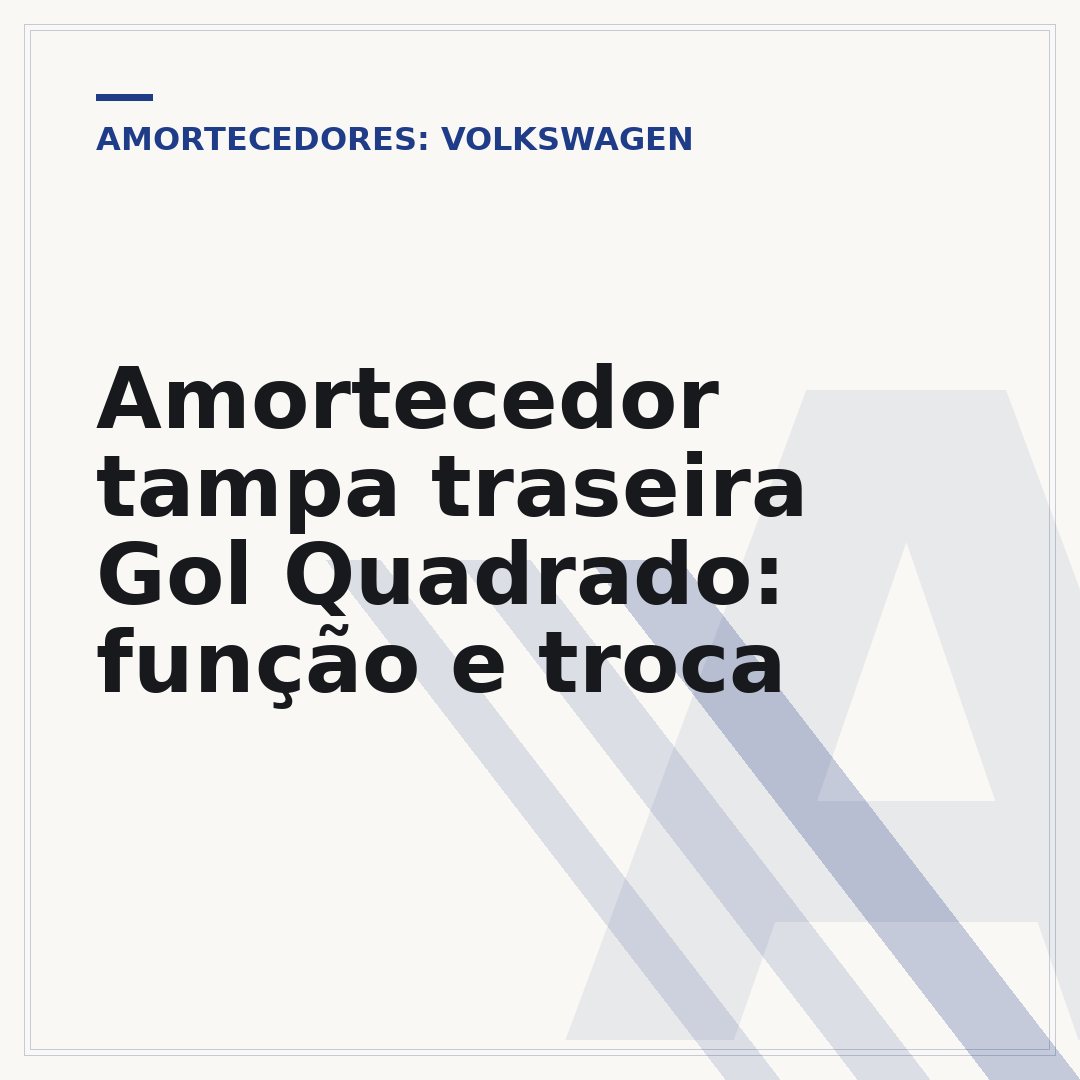 Amortecedor tampa traseira Gol Quadrado: função e troca