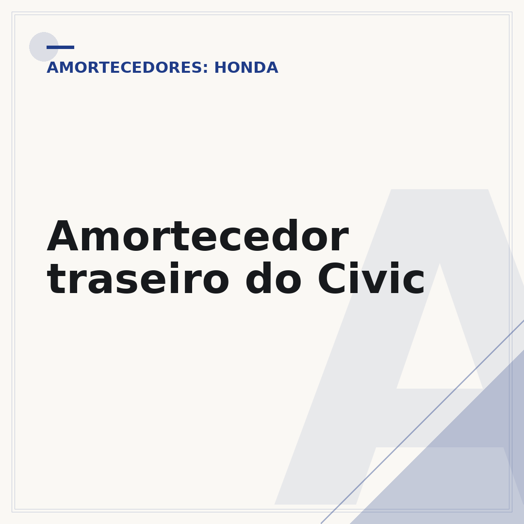 Amortecedor traseiro do Civic