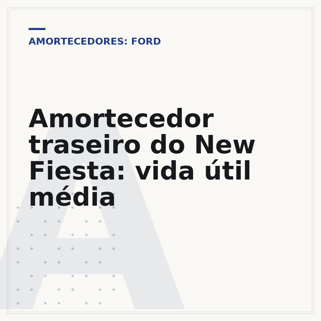 Amortecedor traseiro do New Fiesta: vida útil média