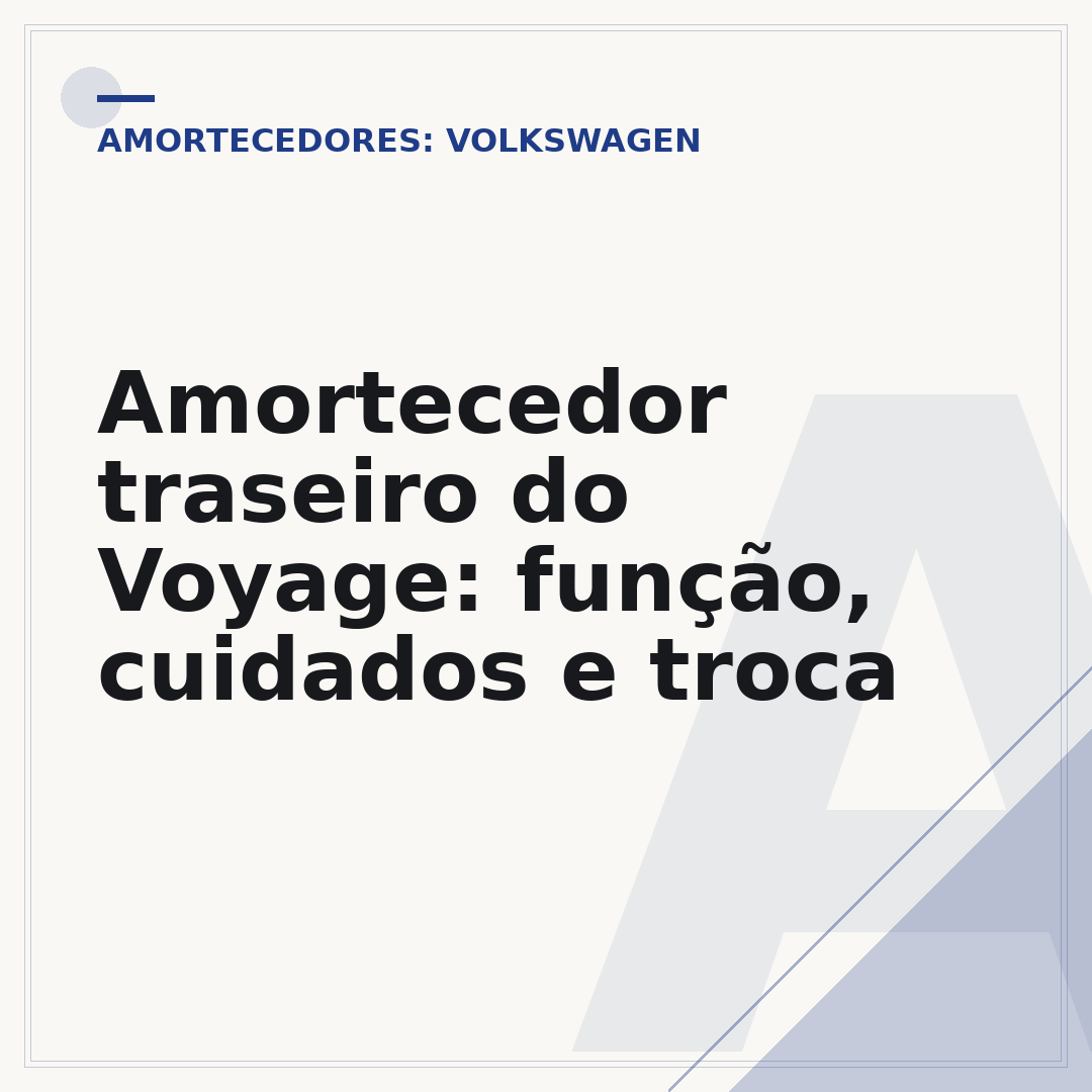 Amortecedor traseiro do Voyage: função, cuidados e troca