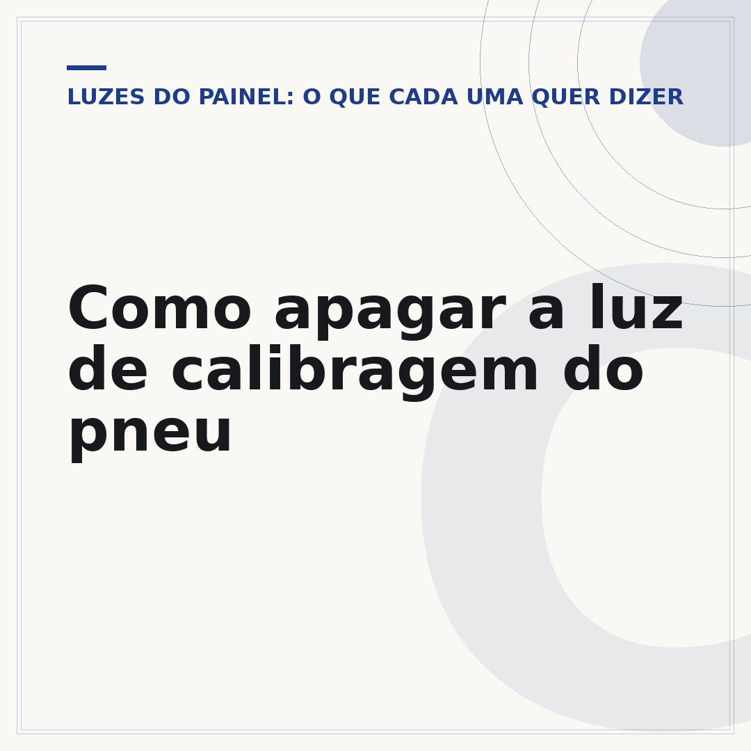 Como apagar a luz de calibragem do pneu