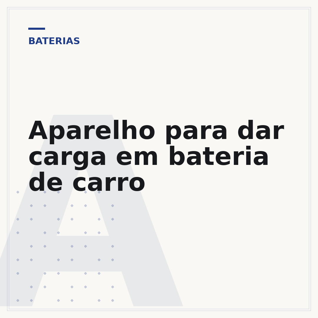 Aparelho para dar carga em bateria de carro