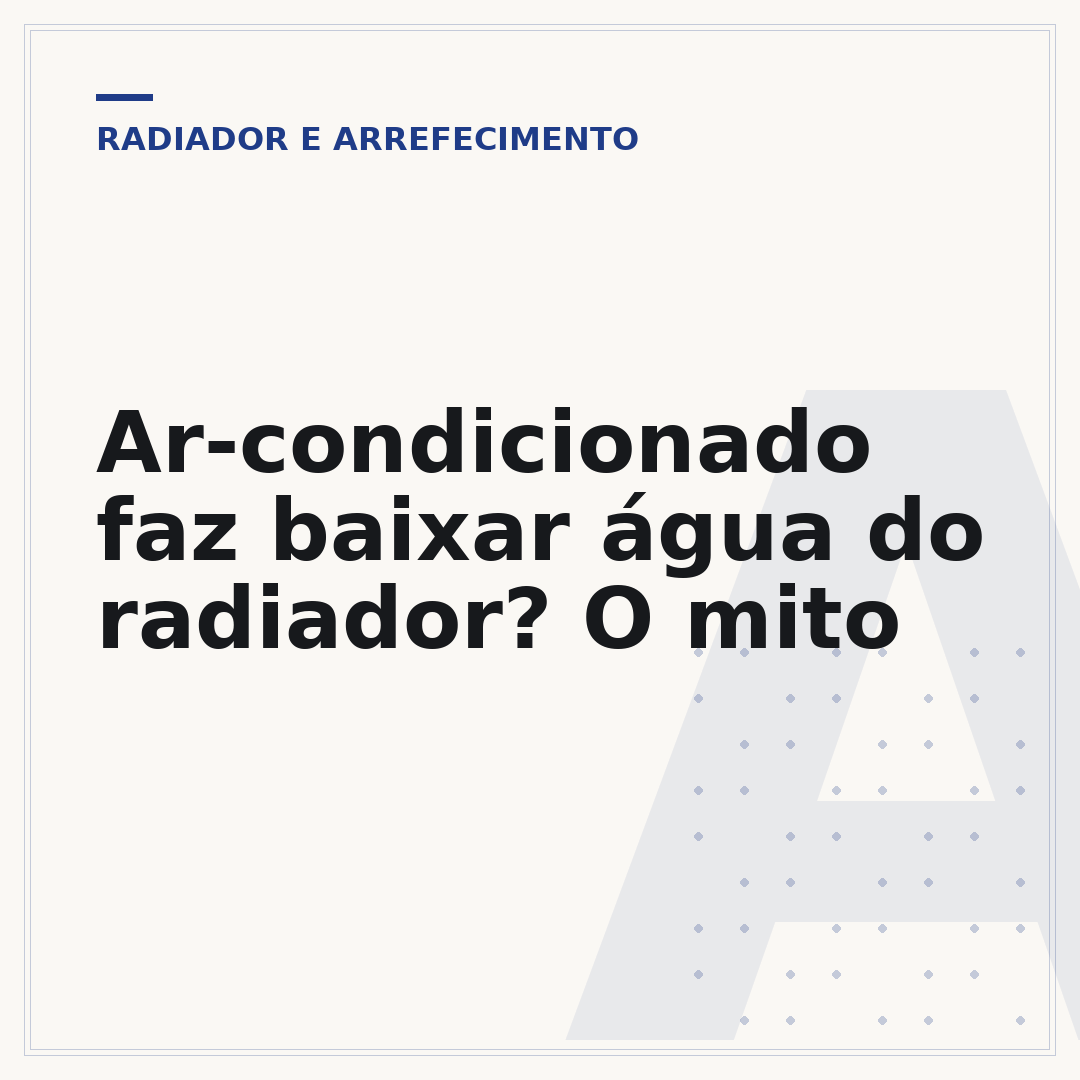 Ar-condicionado faz baixar água do radiador? O mito