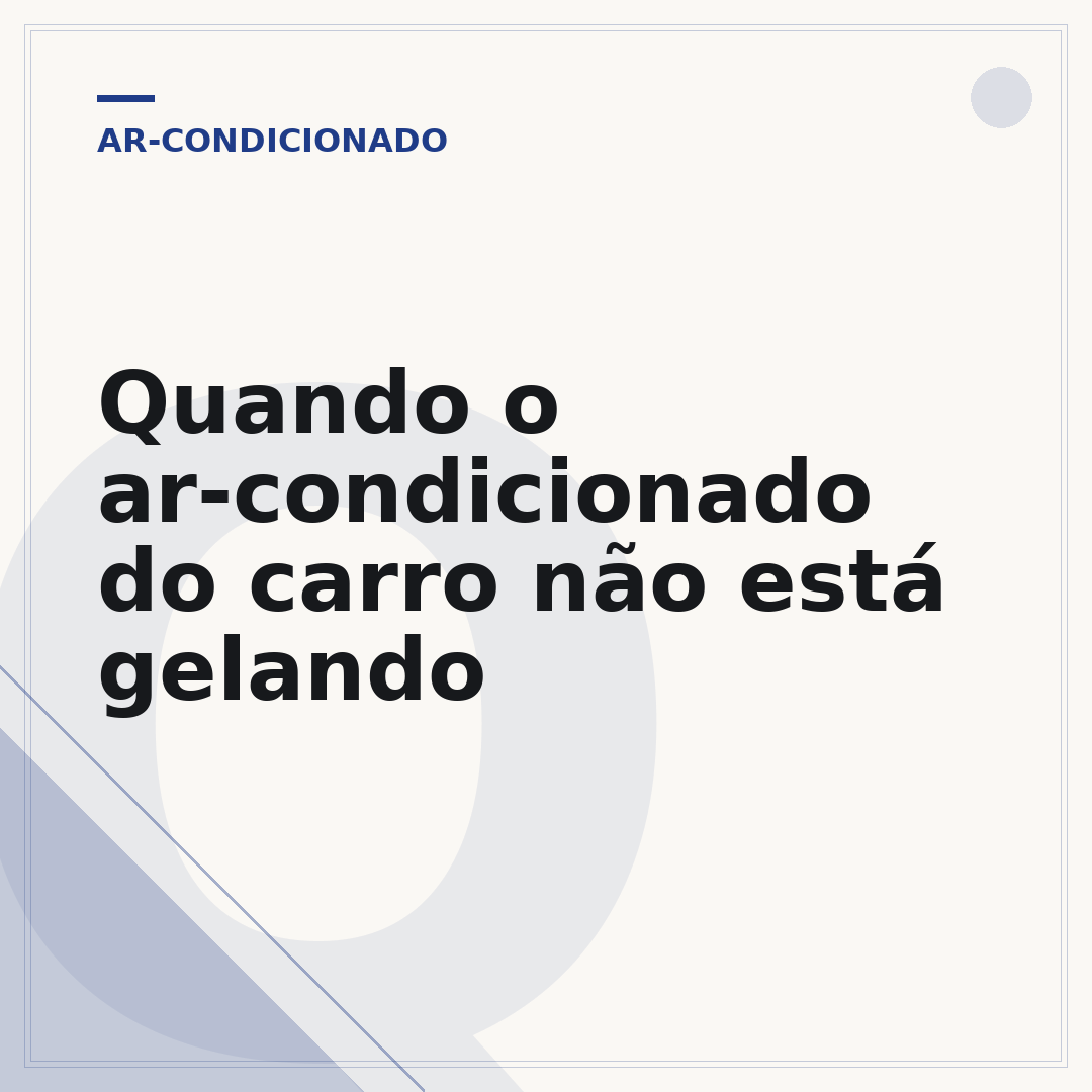 Quando o ar-condicionado do carro não está gelando