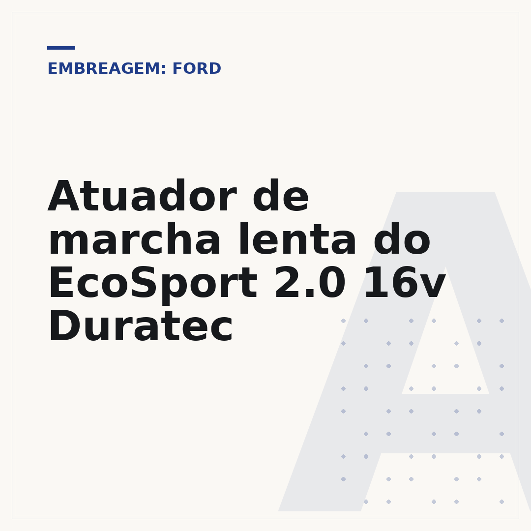 Atuador de marcha lenta do EcoSport 2.0 16v Duratec