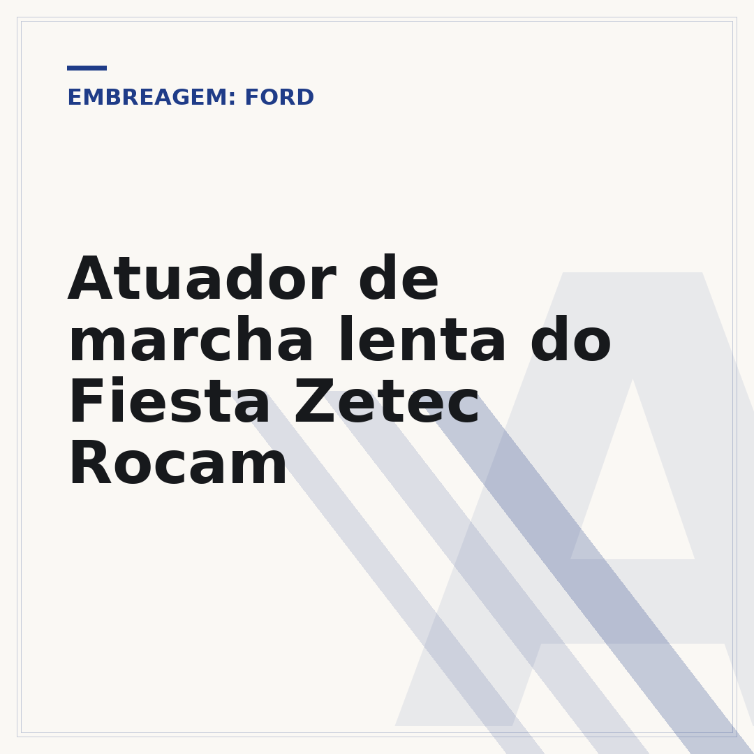 Atuador de marcha lenta do Fiesta Zetec Rocam
