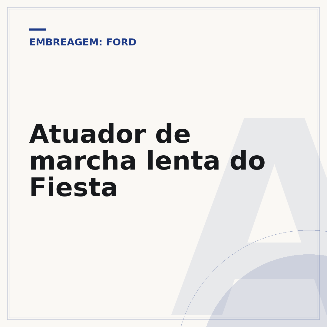 Atuador de marcha lenta do Fiesta