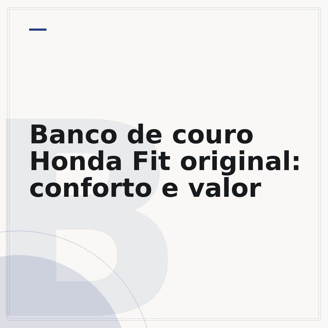 Banco de couro Honda Fit original: conforto e valor