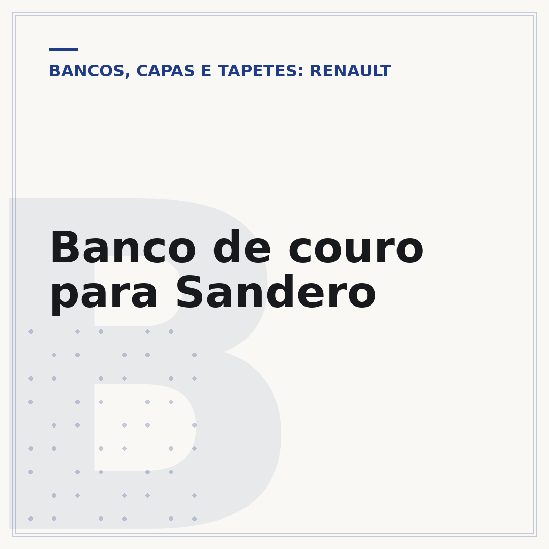 Banco de couro para Sandero