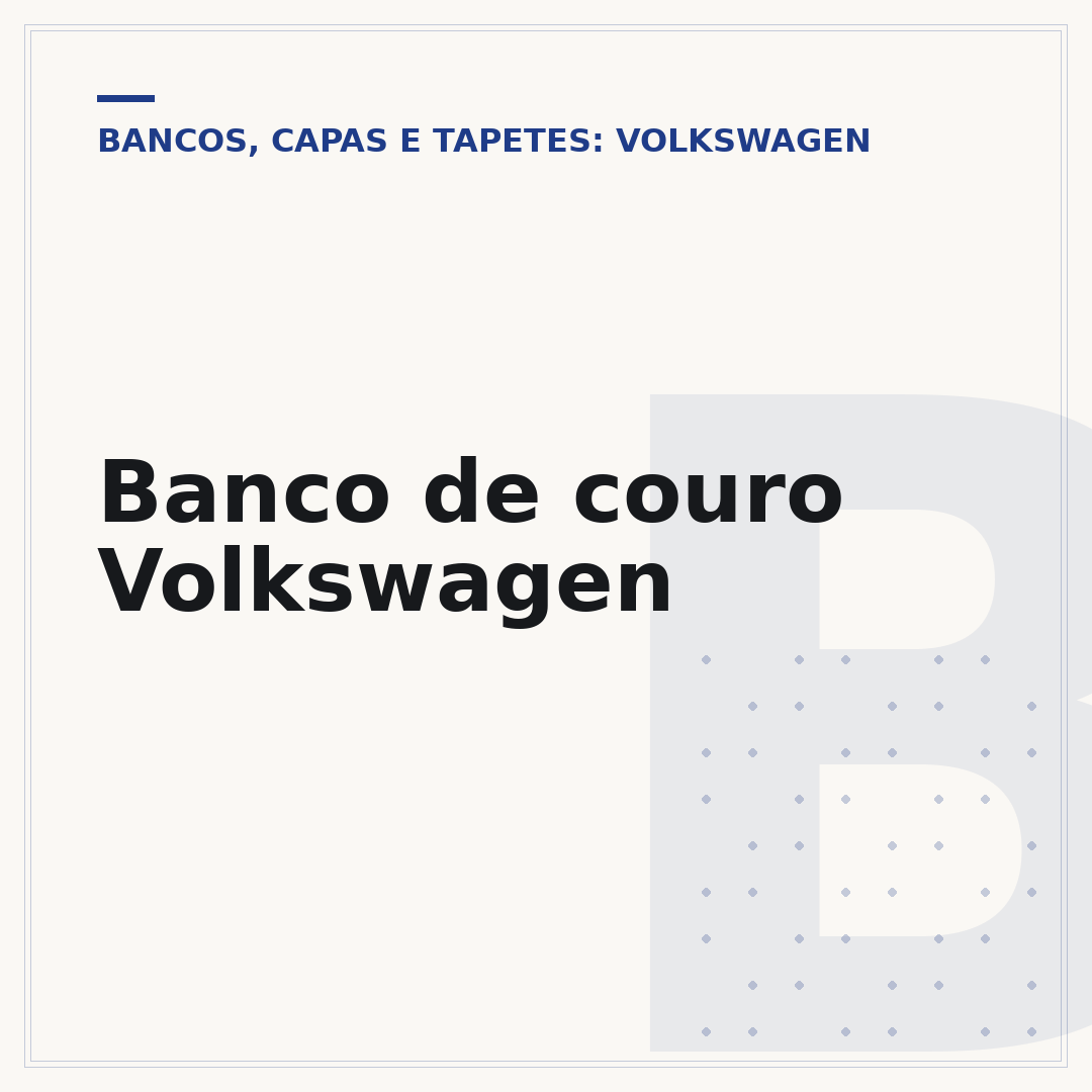 Banco de couro Volkswagen
