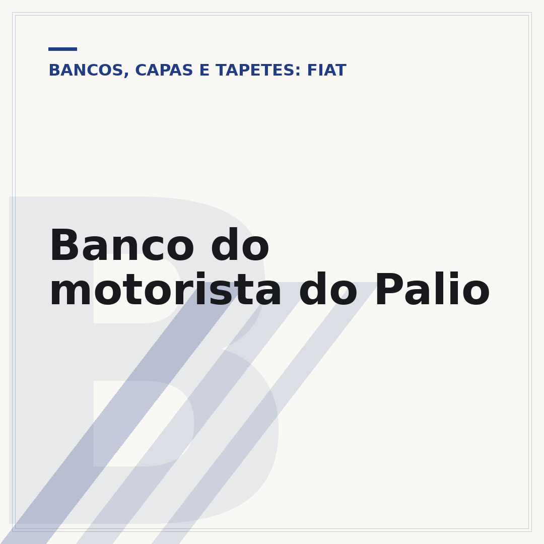 Banco do motorista do Palio