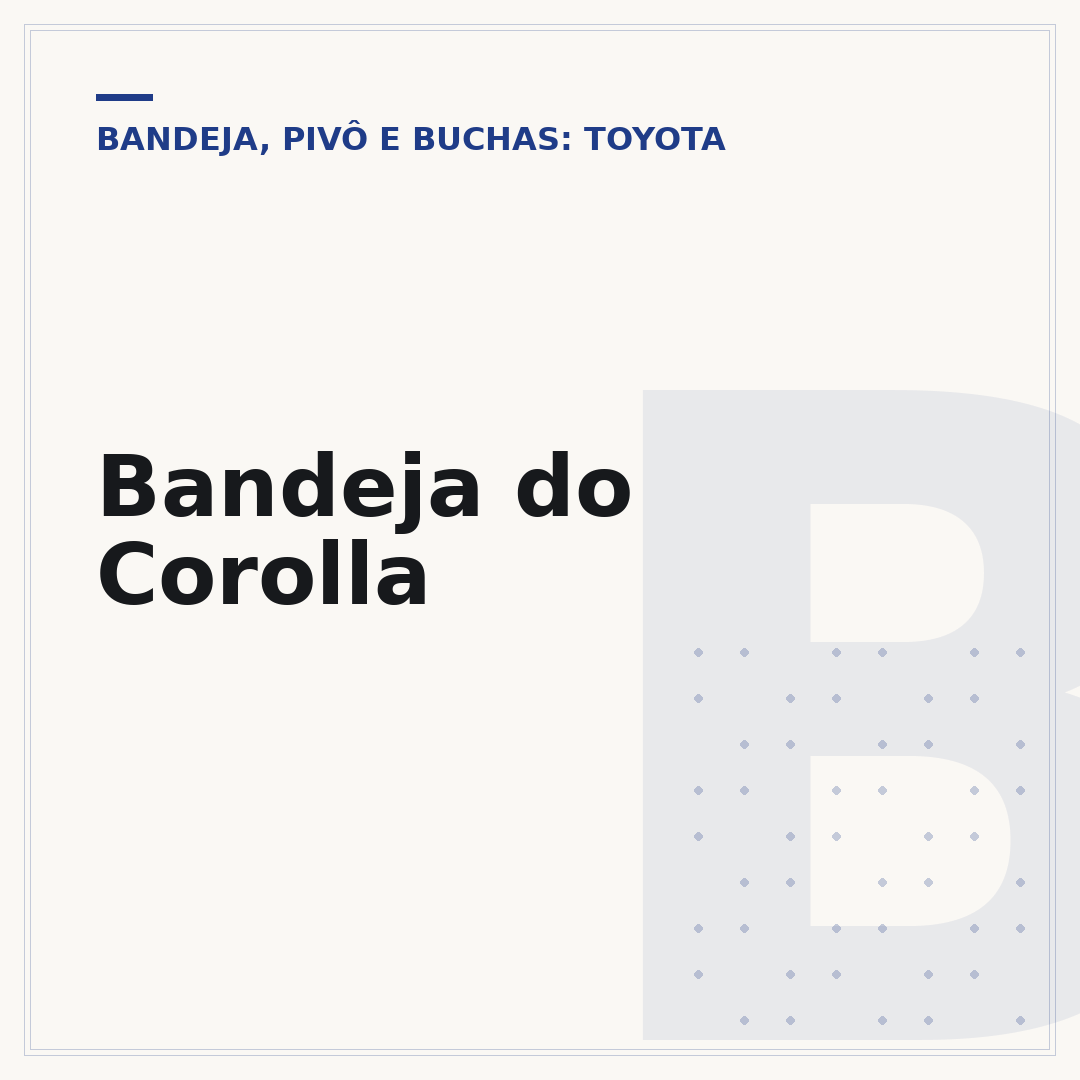 Bandeja do Corolla