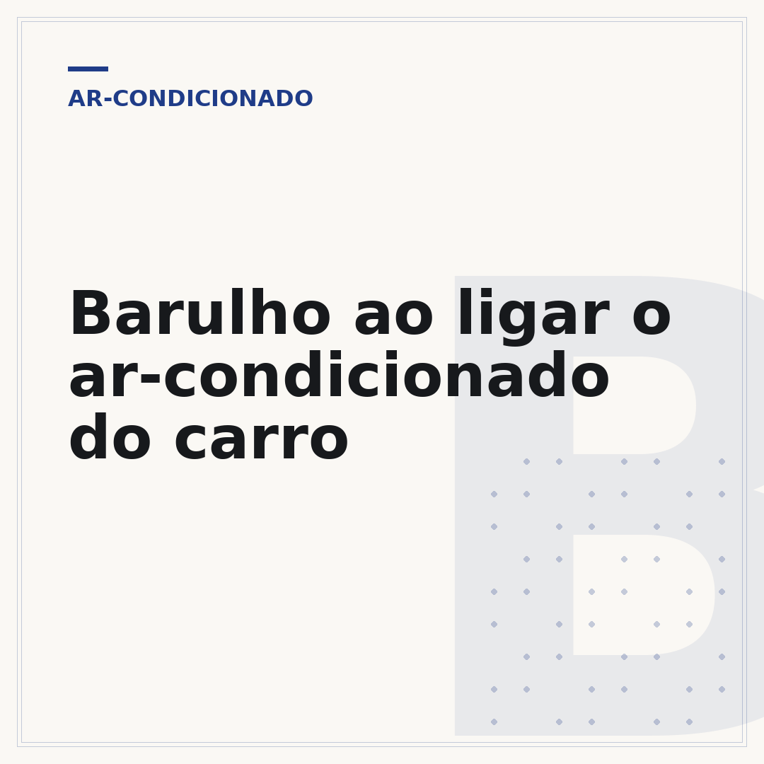 Barulho ao ligar o ar-condicionado do carro
