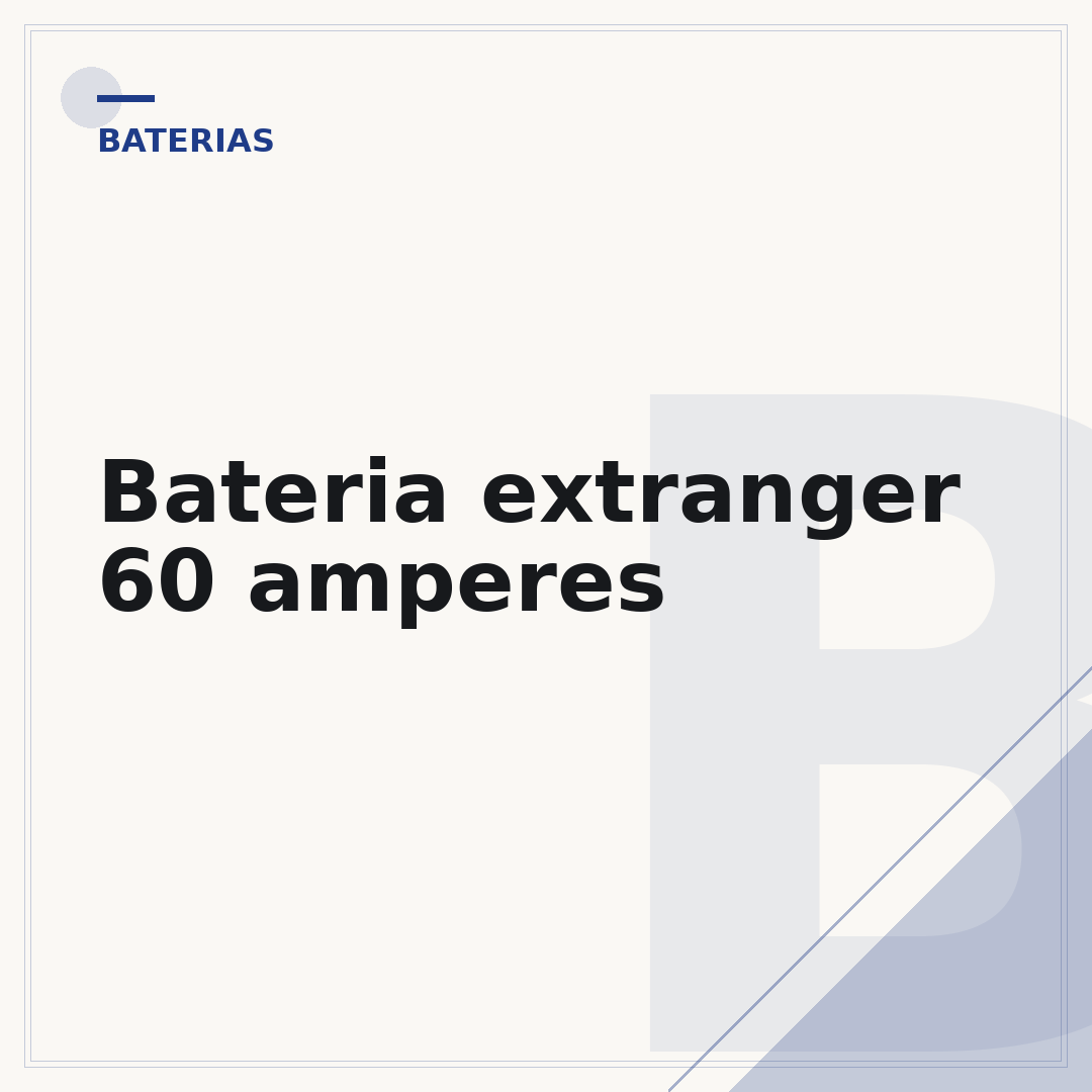 Bateria extranger 60 amperes