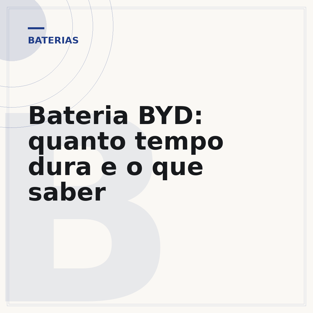 Bateria BYD: quanto tempo dura e o que saber