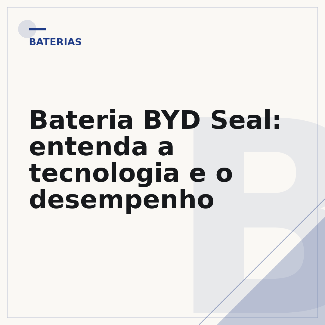 Bateria BYD Seal: entenda a tecnologia e o desempenho